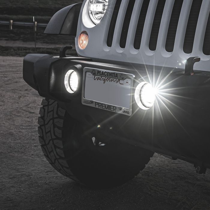 4-Inch Crystal HALO DRL LED Fog Light Kit for Jeep Wrangler JK