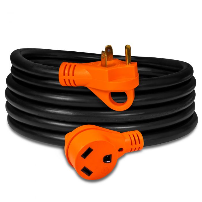 50 ft 30A RV Extension Cord with Single Lit End