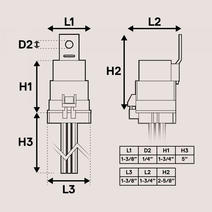 12V DC 40/30A SPDT Bosch Style 5-Pin Relay