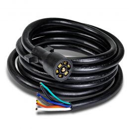 12ft 10-14 AWG 7-Way Trailer Plug Extension Cable